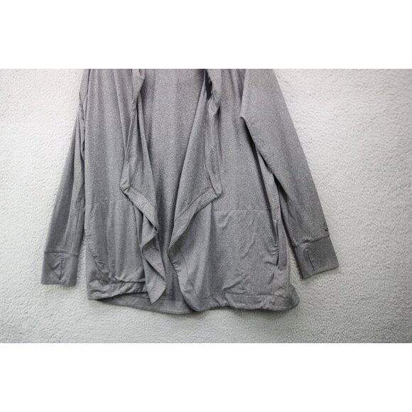 Cuddl Duds Flex Comfort Hooded Open Front Cardigan-S/M-Thumbholes-Soft-Pockets - Picture 3 of 11